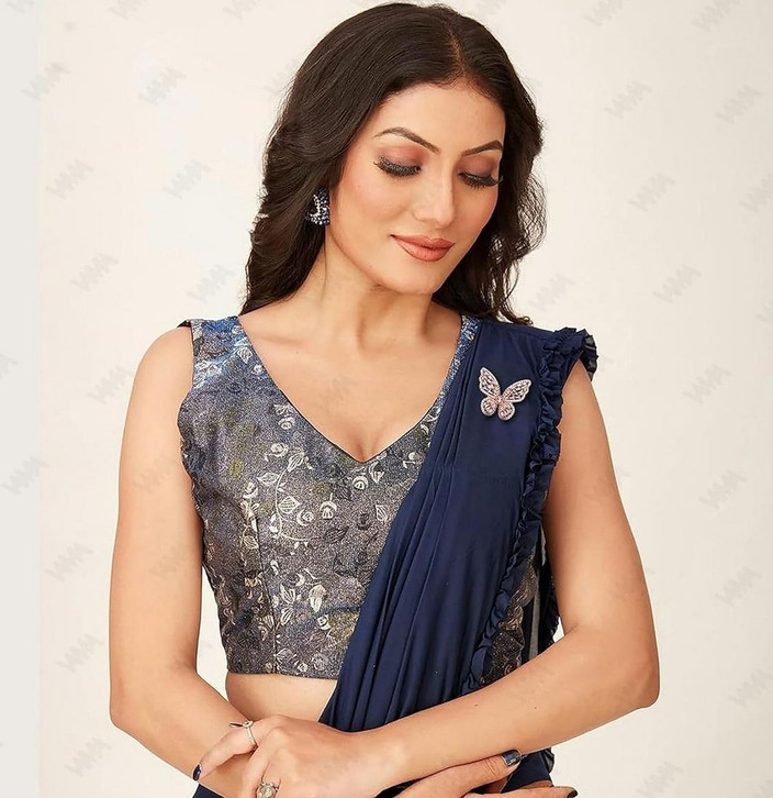 Brooch Saree Blouse Flipkart Blouse Back Brooch Online Satin Art Silk Fancy  Saree In