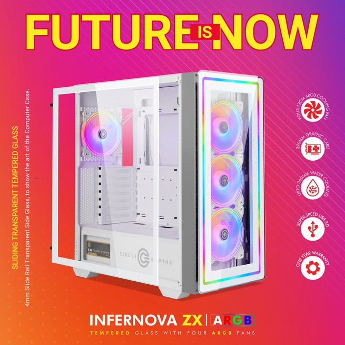 Inferno Infernova ZX ARGB Mid-Tower Case | Stylish Gaming Cabinet