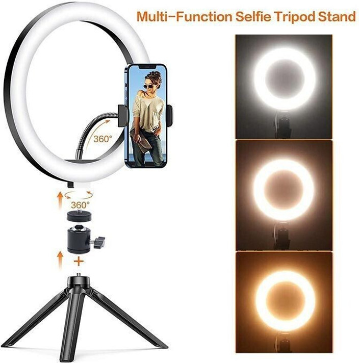 camera monopod ring light