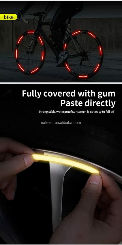Bike Reflector Reflective Bike Wheel Stickers Decals Reflective