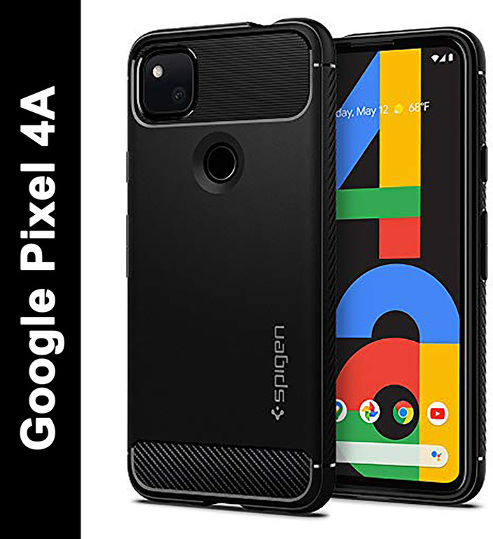 Google Pixel 4a 黒 Spigenケース付き Spigen Rugged Armor Back Cover for Google Pixel 4a - Spigen