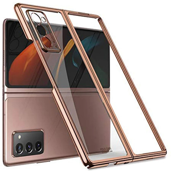 Flip Cover Z Fold Case Near Me Gold Fold Z Cover SCALEBEE Back