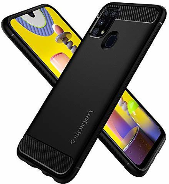 Spigen Rugged Armor Back Cover for SAMSUNG Galaxy M31, SAMSUNG