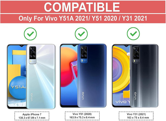 KIVANO LUXE Flip Cover for Vivo Y51 (2020) Vivo Y53s Vivo Y31 Vivo  Y51A - Main Image