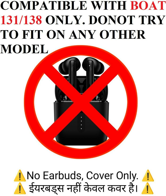 Evaton Back Cover for Boat Airdopes 131, 138 Case Cover ONLY, NOT