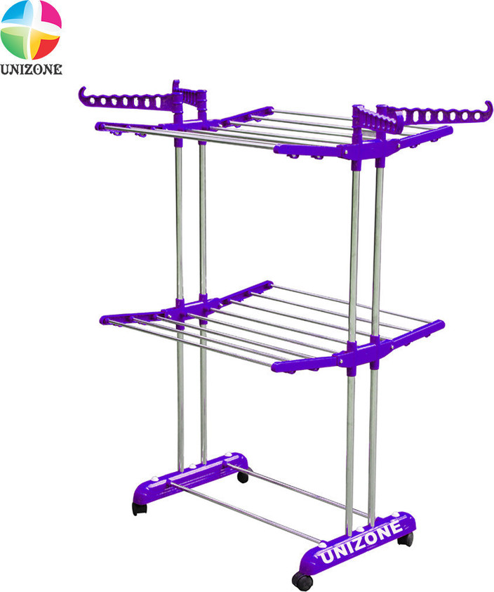 Unizone Steel, Plastic Floor Cloth Dryer Stand Stainless Made In