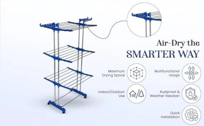 TNC Steel Floor Cloth Dryer Stand 900047 Price in India Buy TNC