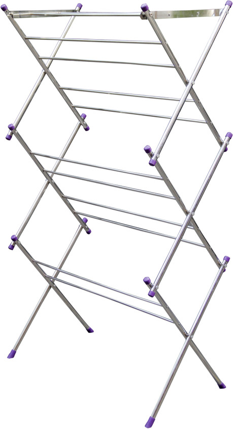 Unizone Steel, Plastic, Aluminium Floor Cloth Dryer Stand Cloth