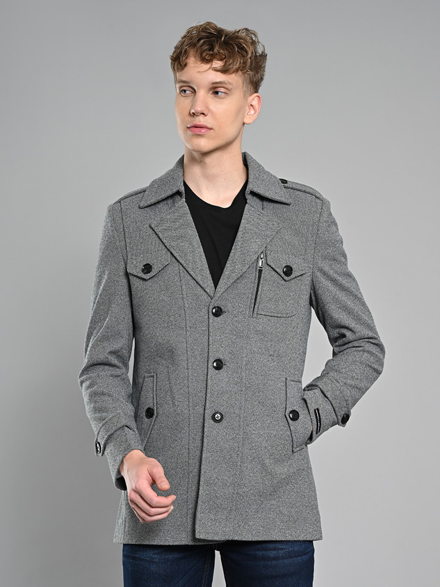 Killer Polyester Long Coat KILLER Polyester Viscose Blend Solid Coat