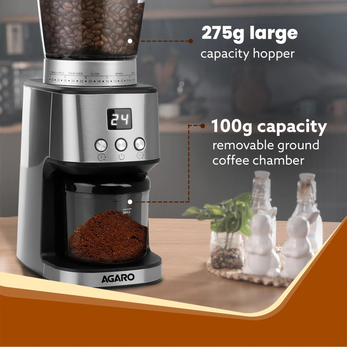 Coffee Machine Ground Coffee Grinder AGARO Supreme Coffee Grinder