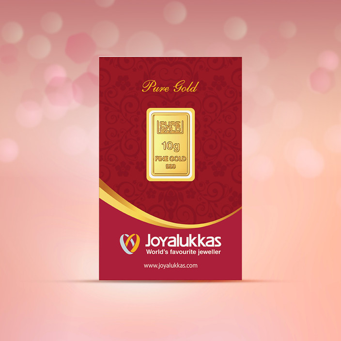 Joyalukkas Flower 24 (999) K 10 g Gold Bar Price in India Buy