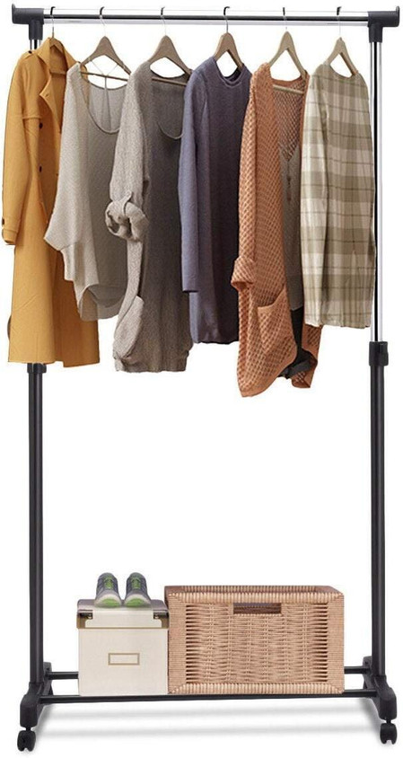 Heavy Duty Adjustable Hanging Rail For Wardrobe OneWish Single