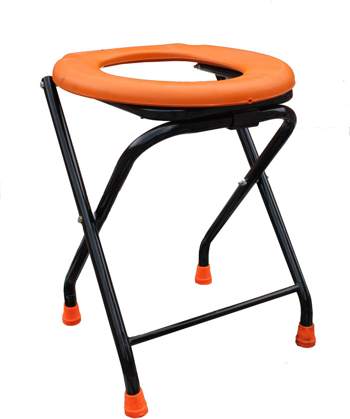 KDS SURGICAL Foldable bathroom stool Portable bedside commode seat Orange  Commode Chair