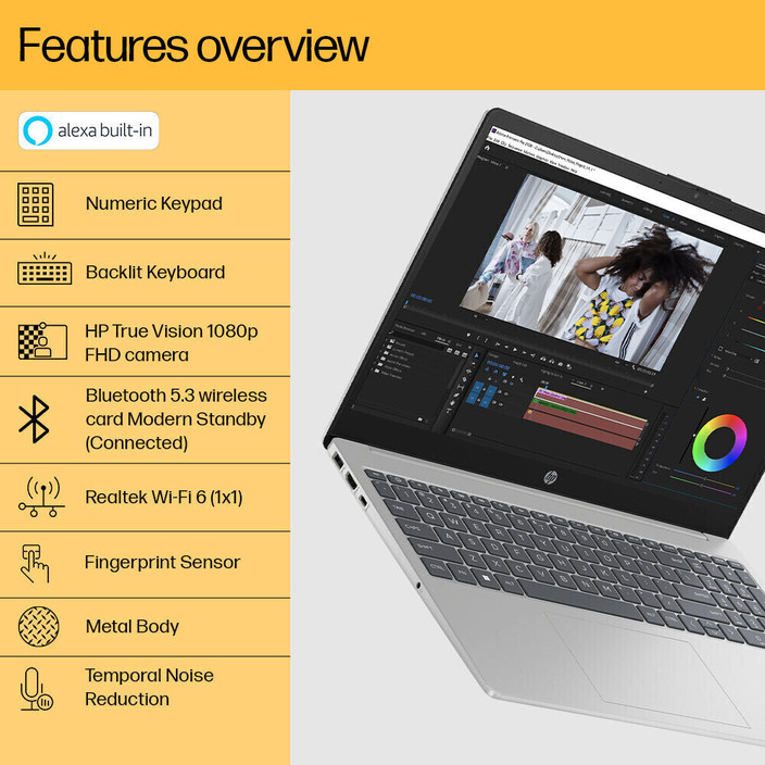 HP 15s AMD Ryzen 5 Quad Core 7520U - (16 GB/512 GB SSD