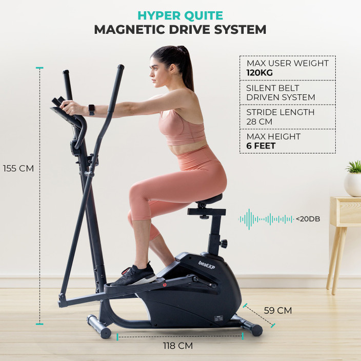 Indoor Cycling Exercise Bike Plus Elliptical Cross Trainer