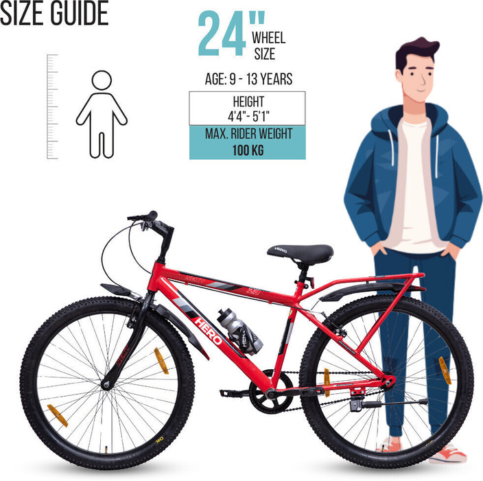 Mountain Bike Hero Cycles For 13 Years Boy Hero Multicolor Sprint