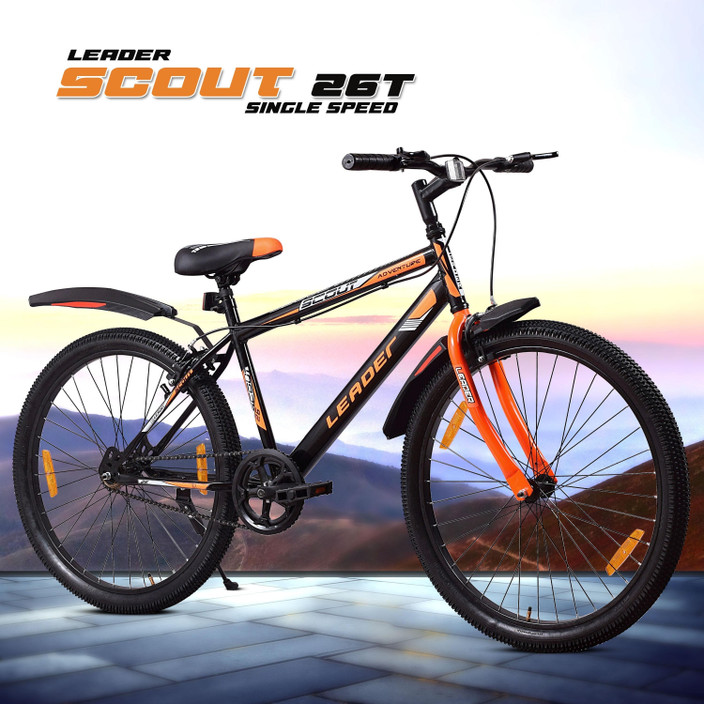 Single Speed Best Cycle Under 10000 With Gear LEADER Scout MTB