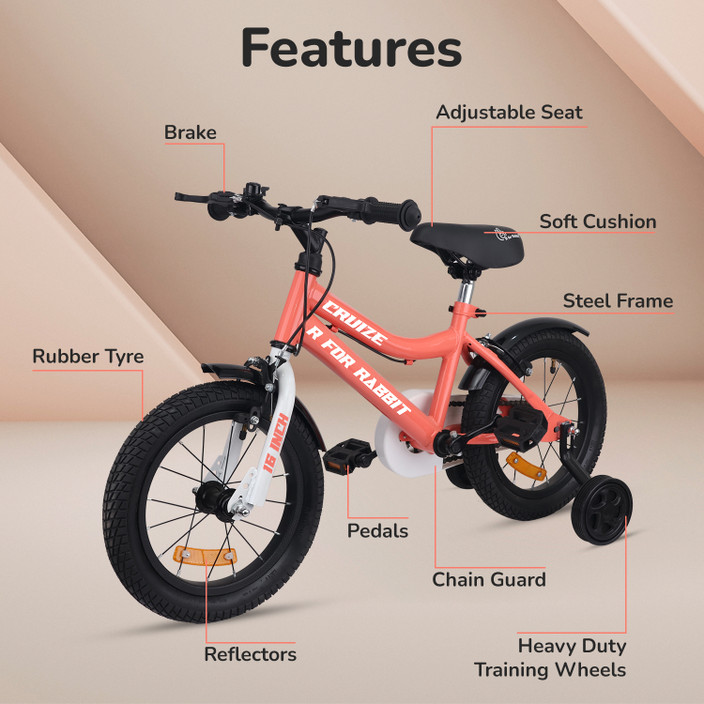 kids bike heavy duty training wheels for 16 inch bike