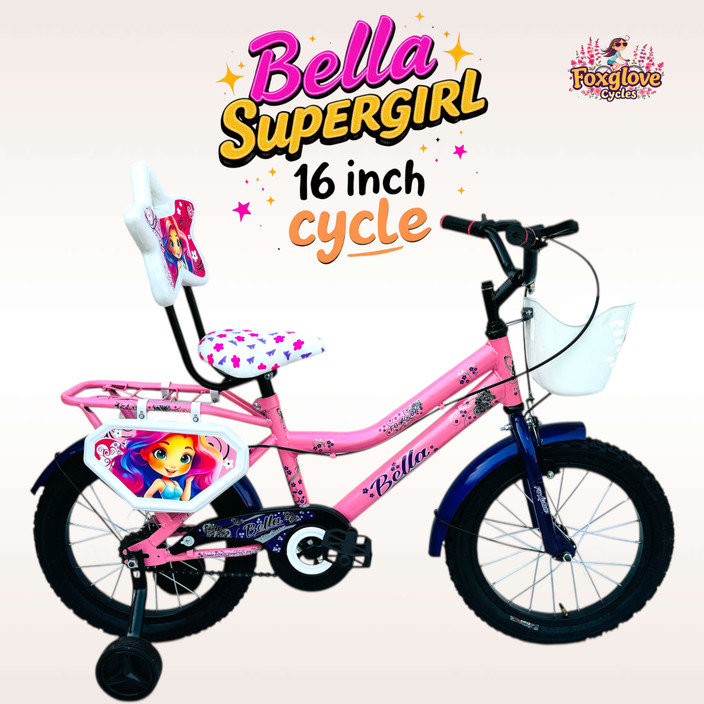 Girl's Bella Bicycle With Training Wheels Pink