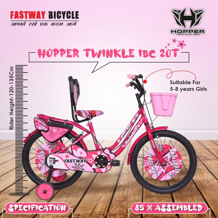 Kids Barbie Wali Cycle Fastway Bicycle FW- TWINKLE IBC PINK WITH