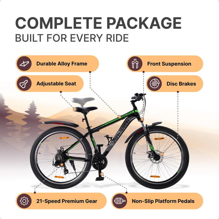 Urban Terrain Alloy MTB Cycles Shimano Geared