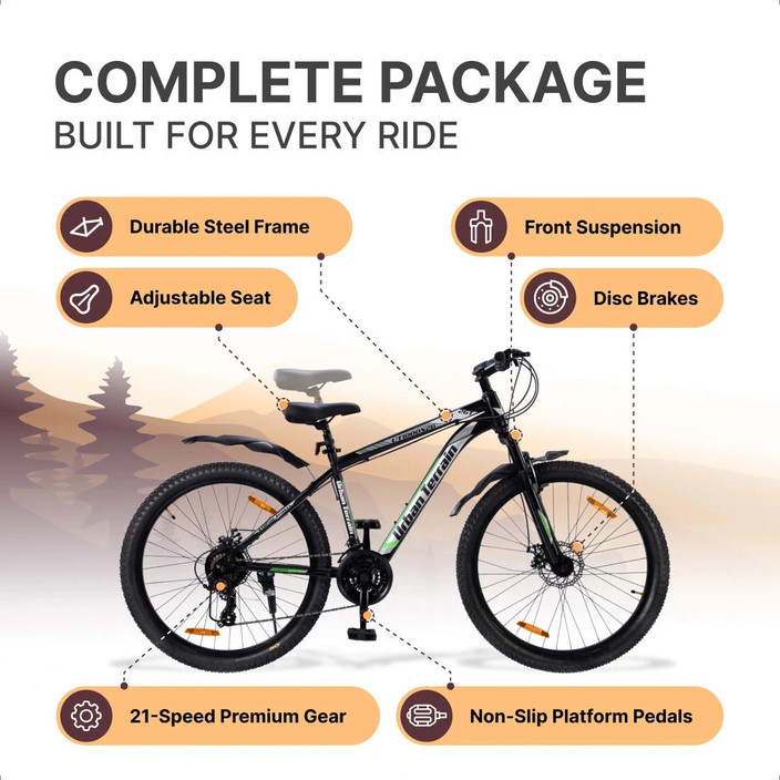 Flipkart Four Wheel Gear Cycle Urban Terrain UT1000S26 Steel 26T