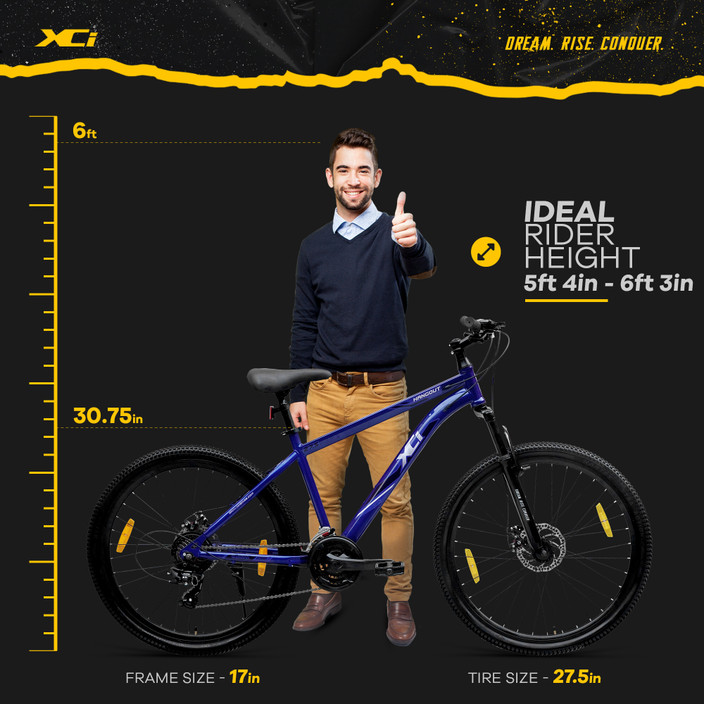 Xci 17 Inch Hybrid Bike 17in Bike Frame Size Seat Tube 17 Bike