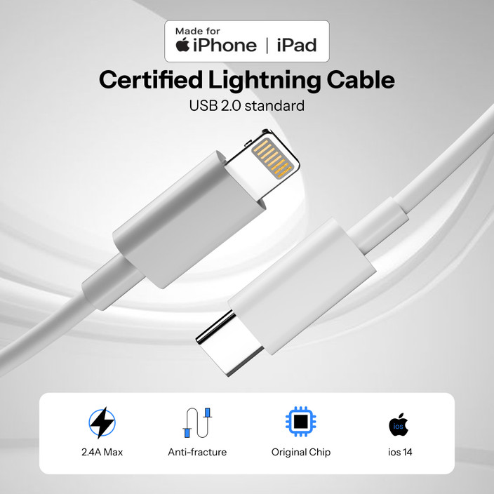 Type C Iphone Charger Certified HOMEMO Lightning Cable M 27W Type
