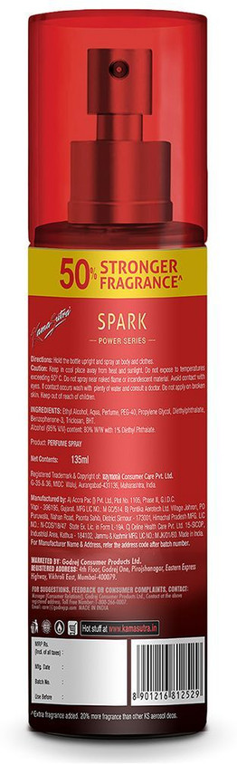 Kamasutra Men Spark Power Series Deodorant 135 ml Body Spray