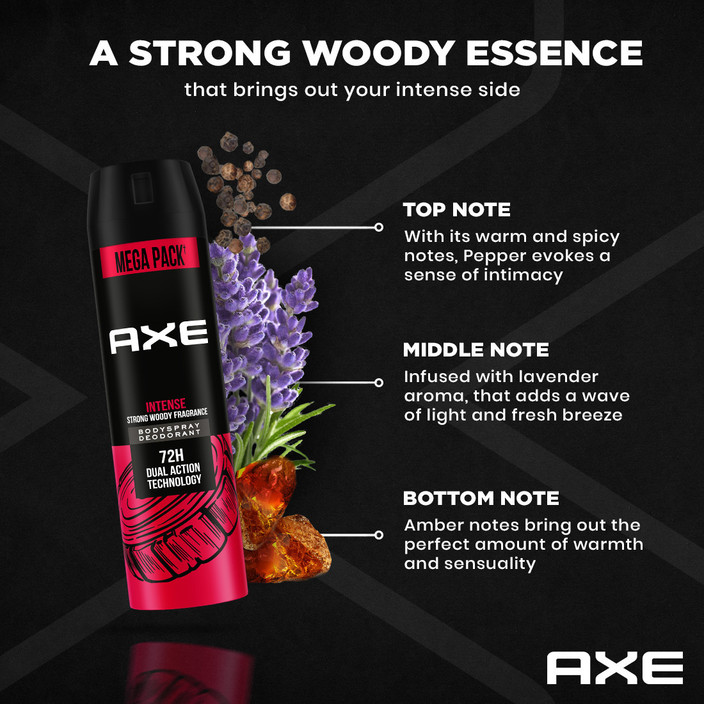 Black Pepper Best Smelling Axe Spray Axe Deodorant, Excite, Crisp