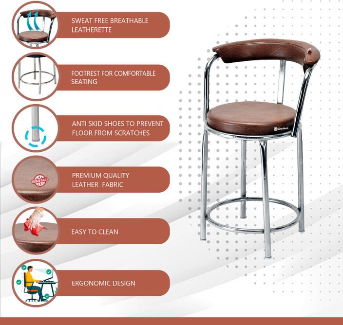 NEW GOYAL FURNITURE Restaurant Dining Stool For Home Kitchen Hotel Cafe  outdoor chambers Metal Dining Chair