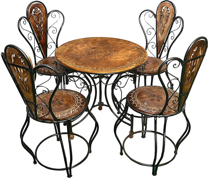 Dining Room Wrought Iron And Wood Dining Chairs Wrought Iron
