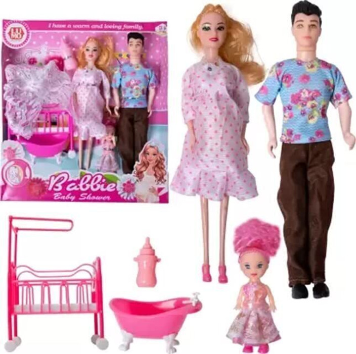 Pregnancy Maternity Barbie Doll SATR IMPEX 3pc Family Doll Set