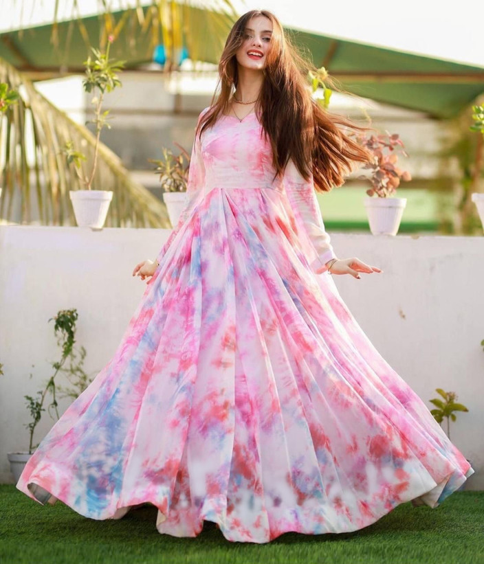 Pink Flipkart Long Length Dresses Rudramani Fab Women Maxi