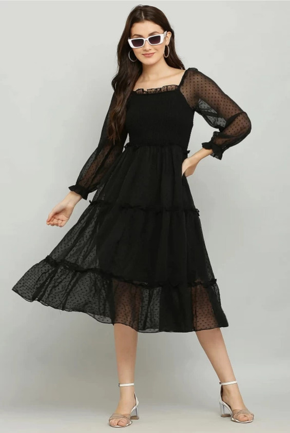 NewWear Girls Below Knee Casual Dress