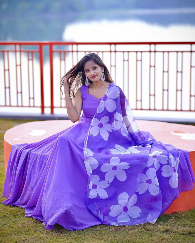 Fashion Gown Online Shopping Flipkart Georgette Gown Flipkart