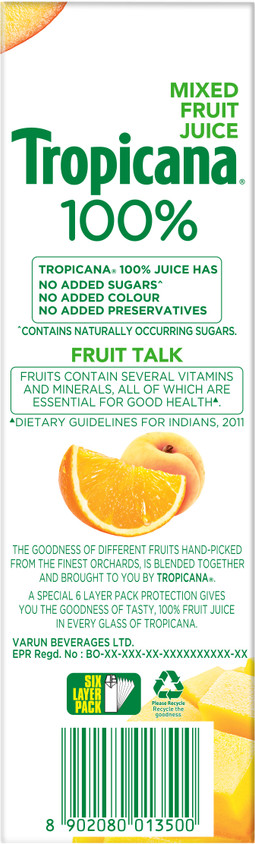 Tropicana 100% Mixed Fruit Juice Price in India Buy Tropicana