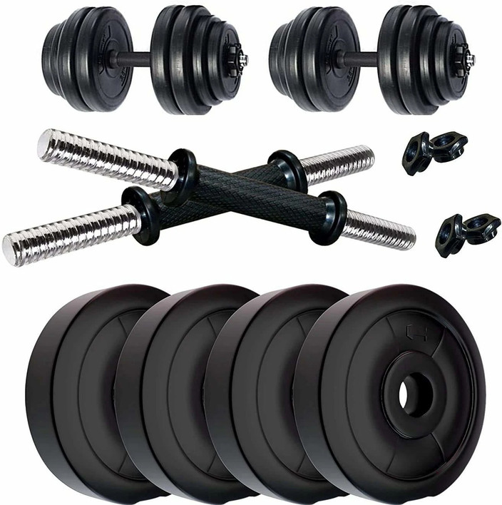 10kg black adjustable dumbbell set