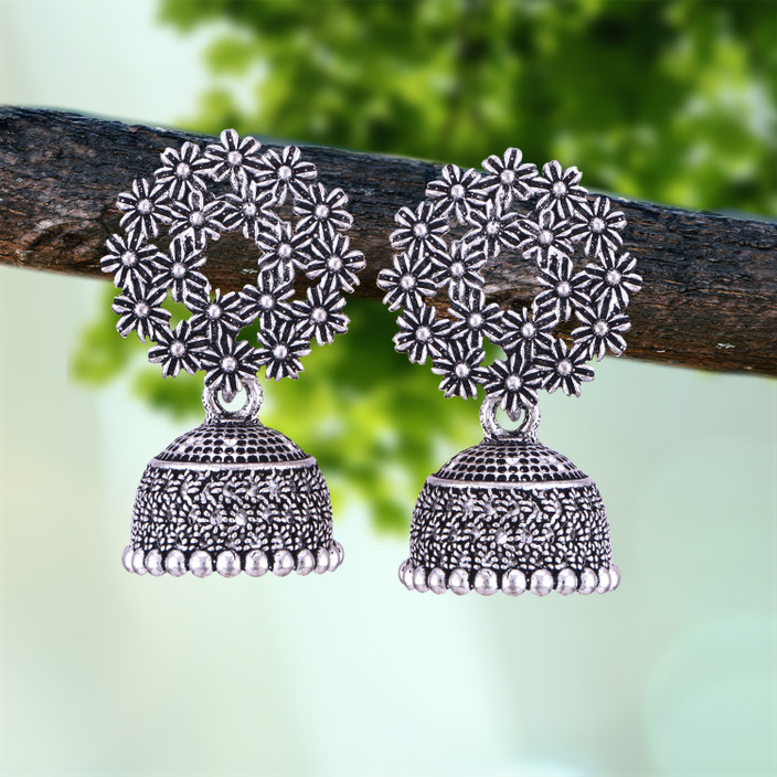 Buy MEENAZ earrings for women jhumka Silver