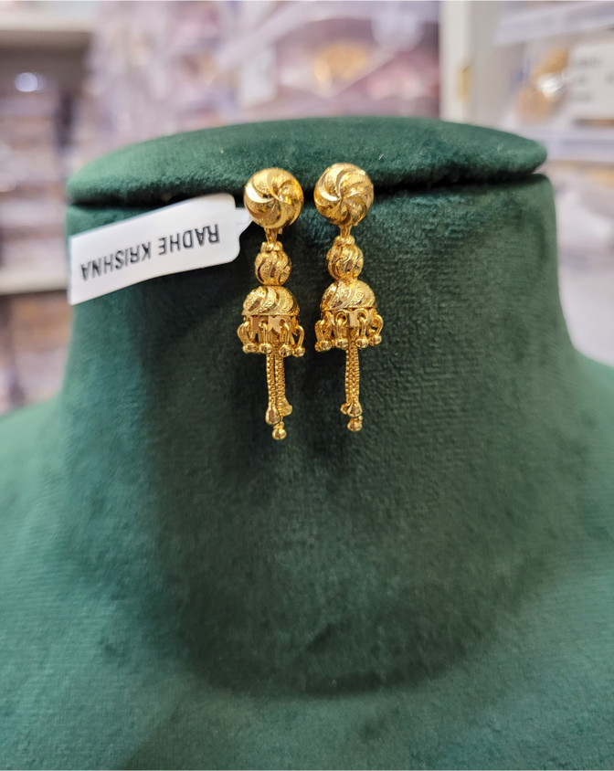 Jewellery Sone Ka Sui Dhaga Dhaga Ear Ke Jhumke Sone Ke Sui Dhaaga