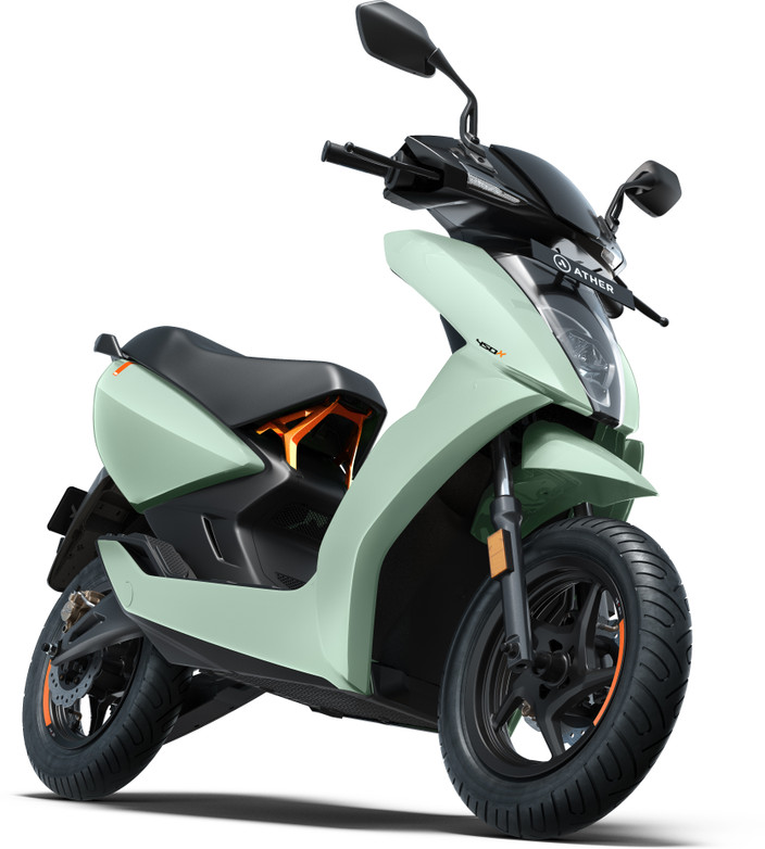 Ather 450 Mint Green Electric Bike Ather 450X Booking For Ex