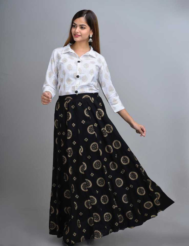 Lamba Creations Women Ethnic Top Skirt Set Buy Lamba Creations