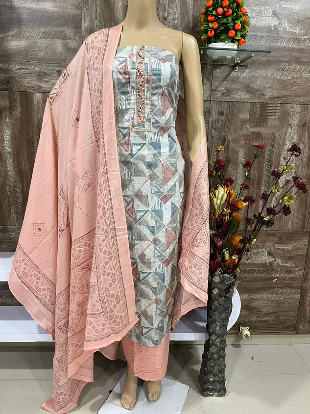 Printed Cotton Dress Materials Below 500 Printed Salwar Churidar