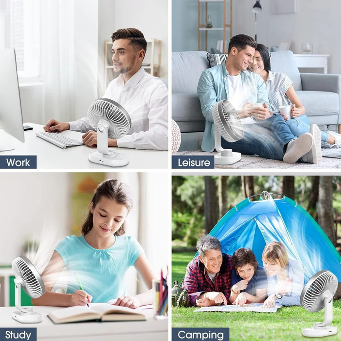 Sampri Personal Mini Fan for Home Office Bedroom Kitchen Table and