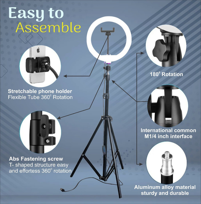 Ring Light Stand 7ft Tripod Stand Carbon Fiber Tripod Light Tripod