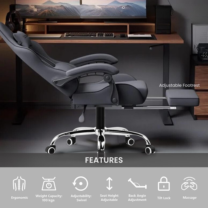 Dowinx Gaming Chair Denim Fabric With Pocket Spring Cushion