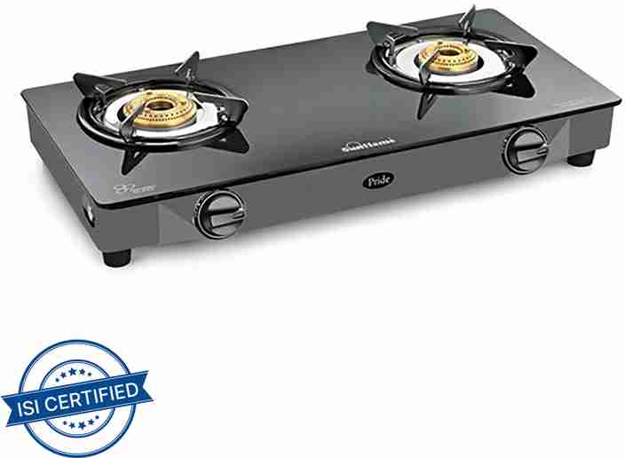 Cooktop Sunflame Pride Sunflame GT PRIDE 2B SS Glass Manual Gas