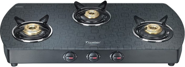Prestige Premia Gas Stove Prestige Premia Glass Manual Gas Stove