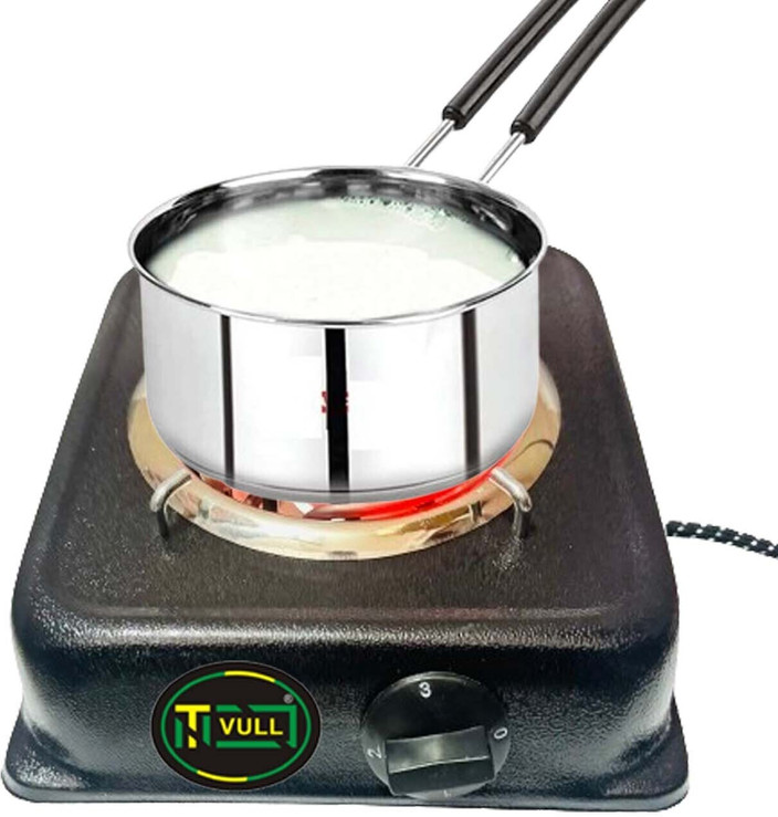 NETVULL 2000 Watt Electric Coil Cooking Gas Stove Electric Cooking Heater  Stainless Steel Manual Hob