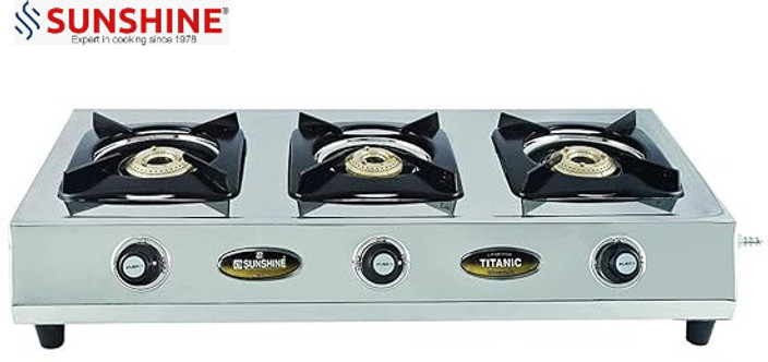 Flipkart Sunshine Gas Stove Burner Price Sunshine Three Burner Gas